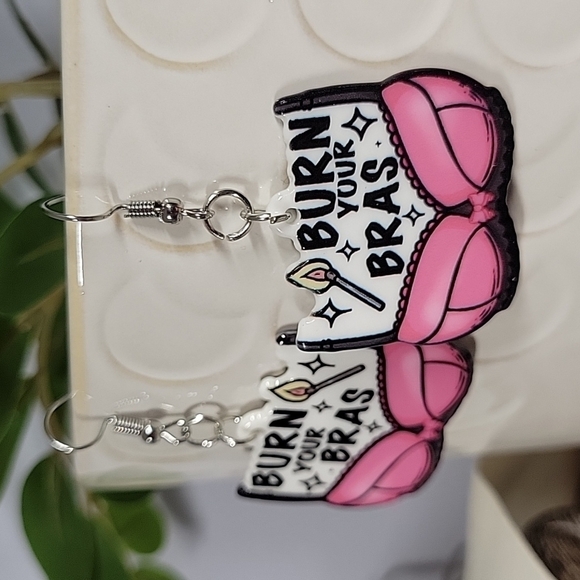 Burn Your Bras Drop Earrings - Picture 3 of 7